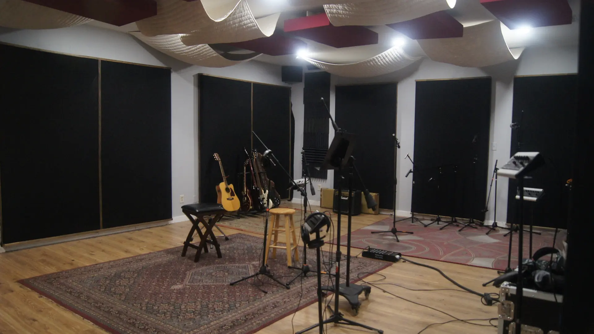 EMP Studio A live room prepared for a recording session